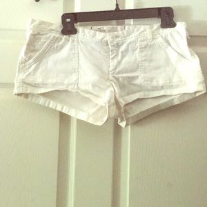 Hollister white shorts